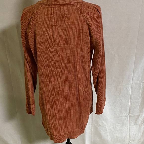 Kyla Seo Cotton Rust Terracotta Women's Tunic Top Bohemian Chic Style Soulful - Picture 6 of 11